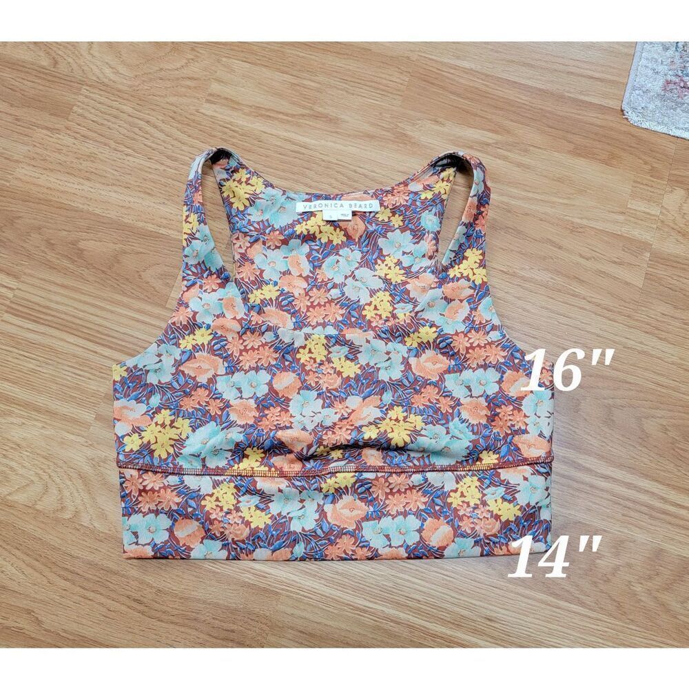 Veronica Beard Floral Print Sport Bra S - Picture 2 of 6